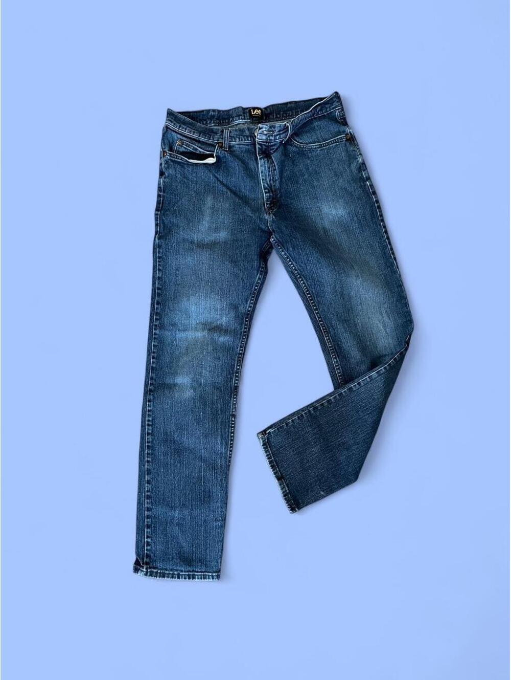 Vintage Lee Retro Denim Regular Fit Straight Leg Jeans 36x34